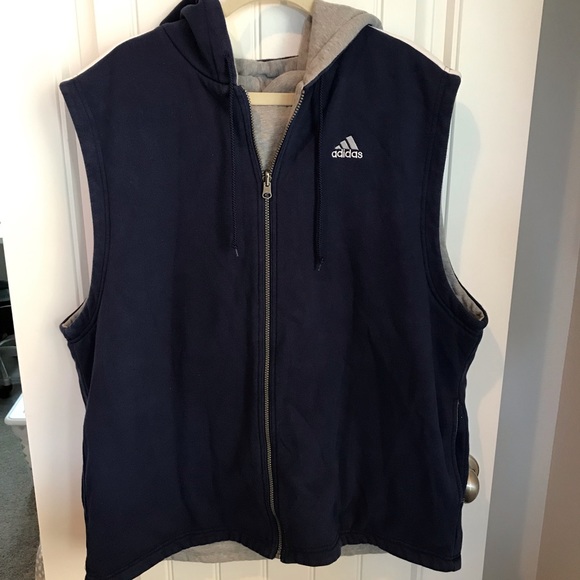 adidas | Jackets \u0026 Coats | Adidas Vintage 9s Reversible Vest Hoodie Xxl |  Poshmark